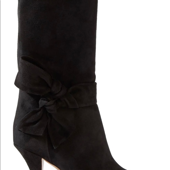 New Valentino suede Bow embellished boots in Black. - Picture 7 of 15